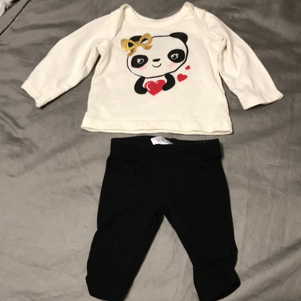 Healthtex 2 Piece Outfit Newborn Pre-Loved Gently